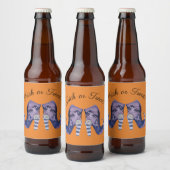 Whimsical Halloween Witch Boots Bier Etiket (Flessen)