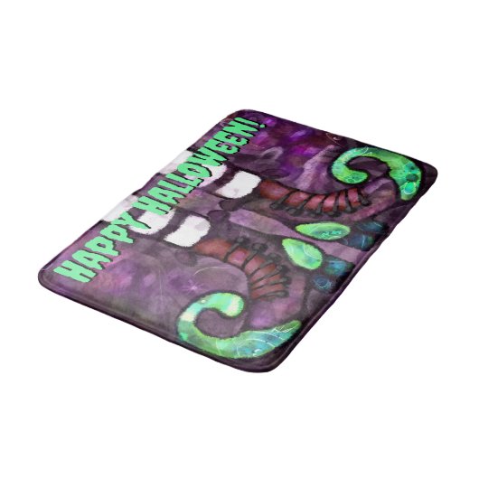 Whimsical Halloween Witch Boots gepersonaliseerd Badmat (Gekanteld)