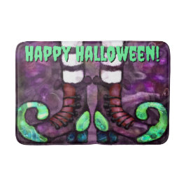 Whimsical Halloween Witch Boots gepersonaliseerd Badmat