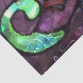 Whimsical Halloween Witch Boots Paarse Decoupage Tissuepapier (Detail)