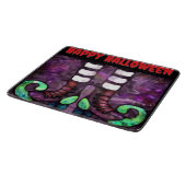 Whimsical Halloween Witch Boots Paarse Groen Rood Snijplank (Hoek)