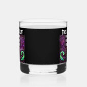 Whimsical Halloween Witch Boots Paarse Groen Whisky Glas (Links)