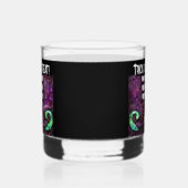 Whimsical Halloween Witch Boots Paarse Groen Whisky Glas (Rechts)