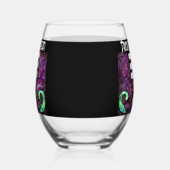 Whimsical Halloween Witch Boots Paarse Groen Wijnglas Zonder Voet (Rechts)