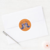 Whimsical Halloween Witch Boots Ronde Sticker (Envelop)