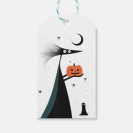 Whimsical Halloween Witch Gift Label - 3 kleuren Cadeaulabel