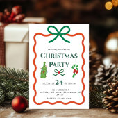 Whimsical Hand Draw lijst Vakantie Kerstdiner Kaart
