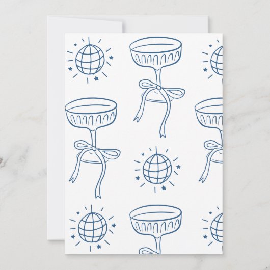 Whimsical Hand Drawn 30th Birthday Party Kaart (Achterkant)