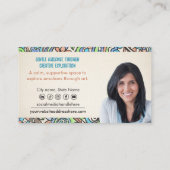 Whimsical Hand-Drawn Art Therapist  Visitekaartje (Achterkant)