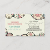 Whimsical Hand-Drawn Art Therapist  Visitekaartje (Achterkant)