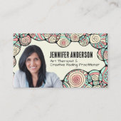 Whimsical Hand-Drawn Art Therapist  Visitekaartje (Voorkant)