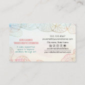 Whimsical Hand-Drawn Art Therapist  Visitekaartje (Achterkant)