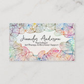 Whimsical Hand-Drawn Art Therapist  Visitekaartje (Voorkant)