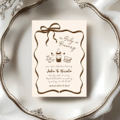 Whimsical Hand Drawn Baby is Brewing Baby Shower Kaart