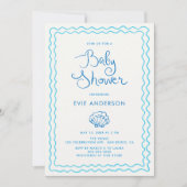 Whimsical Hand Drawn Beach Baby shower Kaart (Voorkant)