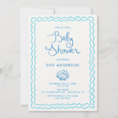 Whimsical Hand Drawn Beach Baby shower Kaart (Voorkant)