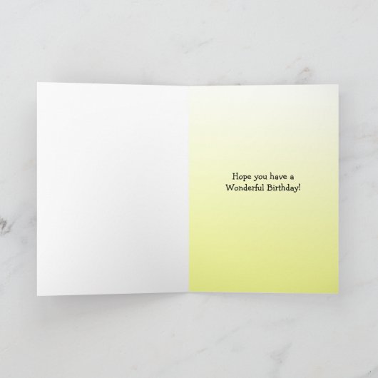 Whimsical Hand Drawn Birthday Cake Personalized Kaart (Binnen)