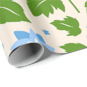 Whimsical Hand-Drawn Blue Forget-Me-Not Botanical Cadeaupapier (Rol Hoek)