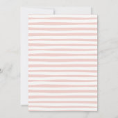 Whimsical Hand Drawn Blush Pink Girl Baby Shower Kaart (Achterkant)