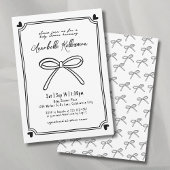 Whimsical Hand Drawn Bow Baby shower Kaart