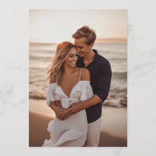 Whimsical Hand Drawn Bow Frame Save the Date Kaart (Achterkant)