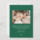 Whimsical Hand-Drawn Bow Lijst Groen 2 Foto Feestdagenkaart (Achterkant)