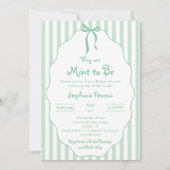 Whimsical Hand Drawn Bow Mint om Vrijgezellenfeest Kaart (Voorkant)