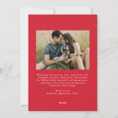 Whimsical Hand-Drawn Bow Red Happy Howlidays Photo Feestdagenkaart (Achterkant)