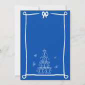 Whimsical Hand Drawn Bow Scribble Sla de datum op Kaart (Achterkant)