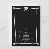 Whimsical Hand Drawn Bow Scribble Sla de datum op Kaart (Achterkant)