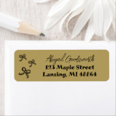 Whimsical Hand Drawn Bow Vrijgezellenfeest adres Etiket (Insitu)