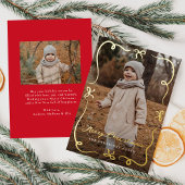 Whimsical Hand-Drawn Bows 2 Foto Folie Feestdagenkaart