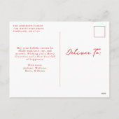 Whimsical Hand-Drawn Bows Roze 2 Foto Kerstmis Feestdagenkaart (Achterkant)