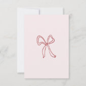 Whimsical Hand Drawn Bows RSVP Response Kaart (Achterkant)
