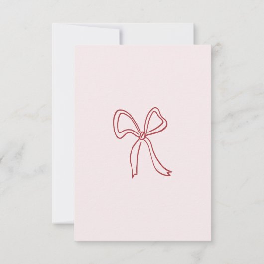 Whimsical Hand Drawn Bows RSVP Response Kaart (Achterkant)