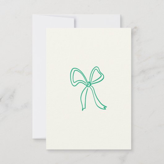 Whimsical Hand Drawn Bows RSVP Response Kaart (Achterkant)