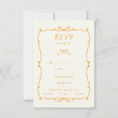 Whimsical Hand Drawn Bows RSVP Response Kaart (Voorkant)
