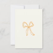 Whimsical Hand Drawn Bows RSVP Response Kaart (Achterkant)