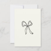 Whimsical Hand Drawn Bows RSVP Response Kaart (Achterkant)