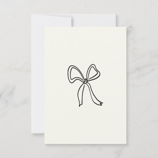 Whimsical Hand Drawn Bows RSVP Response Kaart (Achterkant)