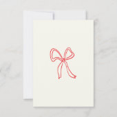 Whimsical Hand Drawn Bows RSVP Response Kaart (Achterkant)