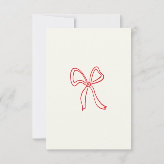 Whimsical Hand Drawn Bows RSVP Response Kaart (Achterkant)
