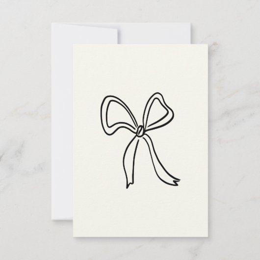 Whimsical Hand Drawn Bows Save the Date Kaart (Achterkant)