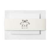 Whimsical Hand Drawn Bows Wedding Belly Band Uitnodigingen Wikkel (Voorkant Voorbeeld)