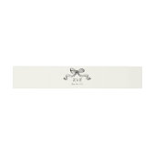 Whimsical Hand Drawn Bows Wedding Belly Band Uitnodigingen Wikkel (Vlak)