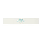 Whimsical Hand Drawn Bows Wedding Belly Band Uitnodigingen Wikkel (Vlak)