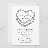 Whimsical Hand-Drawn Cake Foto bruiloft Kaart (Voorkant)