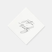 Whimsical Hand-Drawn Cake Trouwservetten Servet (Hoek)