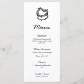 Whimsical Hand-Drawn Cake Wedding Menu (Voorkant)