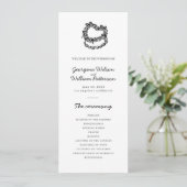 Whimsical Hand-Drawn Cake Wedding Platte Programma Programmakaart (Staand voorkant)